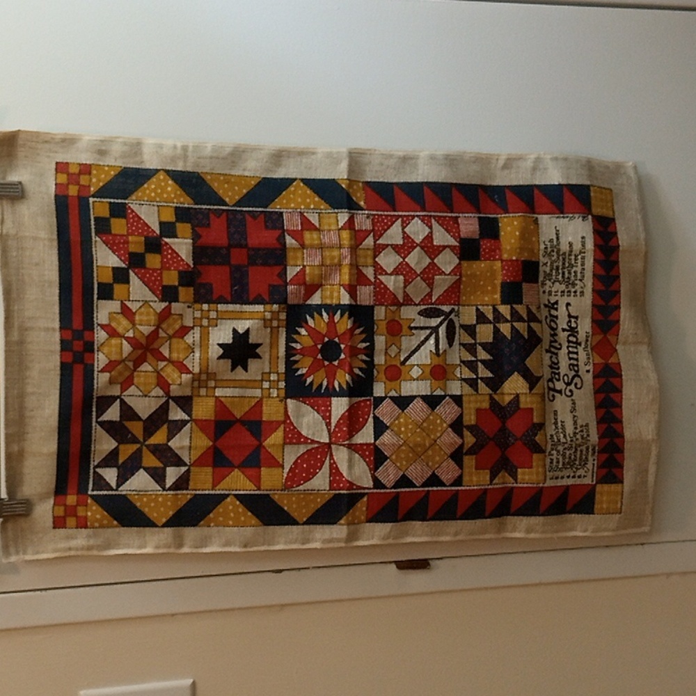 Kay Dee Patchwork Quilt Sampler Sunflower Linen Tea Towel
